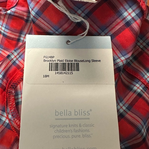 Bella Bliss plaid girls ruffle top sz 18m - Picture 6 of 6